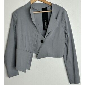 XD Xenia Design Asymmetric Blazer HIHA Avant Garde Gray Luxury Eur 46 US 14